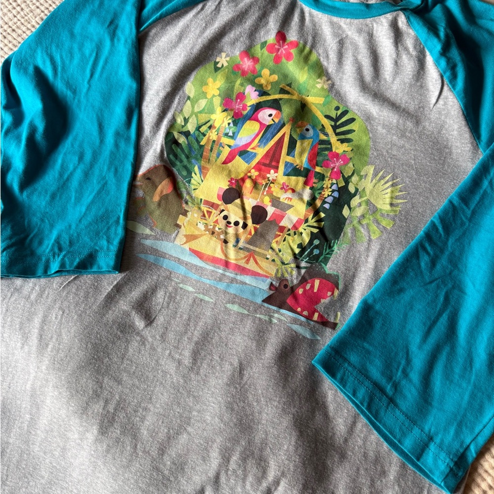 Disney Teal and Gray Jungle Adventure Kids Shirt